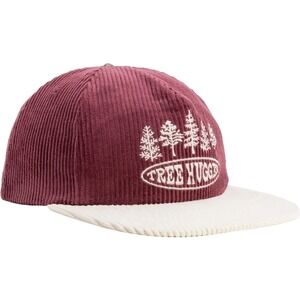 Parks Project Tree Hugger Cord Corduroy Strapback Hat - Cream & Maroon